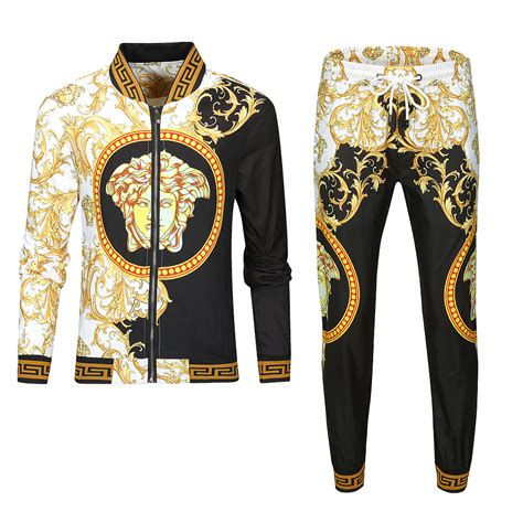 fake versace tracksuit mens|designer velour tracksuits for men's.